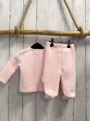 DKNY 2tlg Sweatjacke + Hose Gr. 56  rosa Struktur 