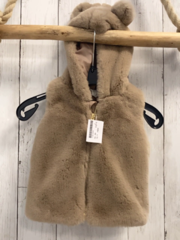 H&M Weste Gr. 68  braun Plüsch Kapuze mit ohren