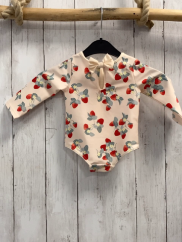 H&M  UV-Schutzoverall Gr. 62/68  creme Erdbeeren 