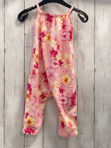 H&M  Jumpsuit  Gr. 80  rosa Blumen 