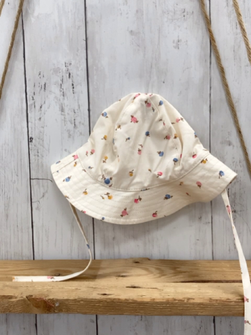 H&M Hut Gr. 62  beige Blumen