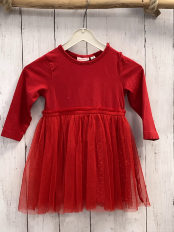 Liegelind Kleid Gr. 80  rot Tüllrock