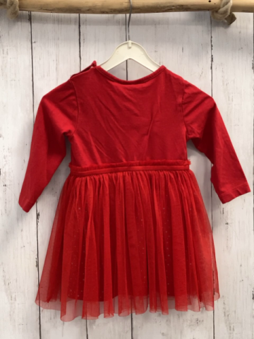 Liegelind Kleid Gr. 80  rot Tüllrock