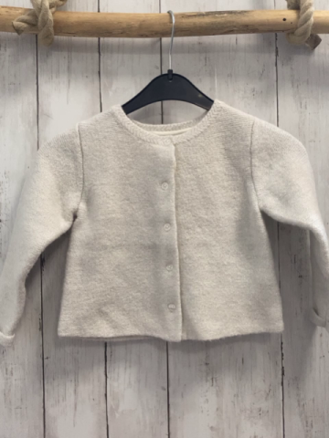 Obaibi  Strickjacke  Gr. 86  weiß mit silber Glitzer 