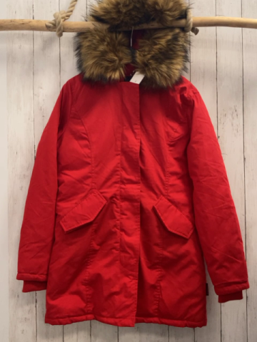 Marikoo  Winterjacke Gr. M  rot Kapuze mit abtrennbarem Fellkragen 