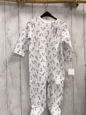 neu Little Me  Schlafanzug  Gr. 74   weiß blaue Giraffen 