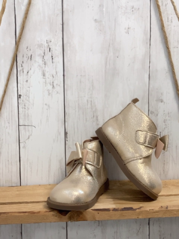 neu  Boots  Gr. 23  golden Glitzer Schleife 