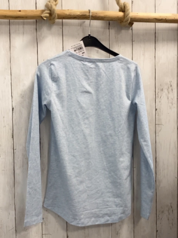 neu  Langarmshirt  Gr. 146/152   hellblau Pferdekopf mit silber Glitzer 