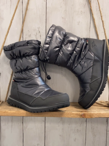 Kangaroos Boots Gr. 38  grau glänzend warm gefüttert