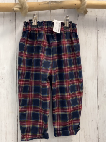 neu Zara  Hose  Gr. 80  schwraz weinrot gelb weiß kariert 