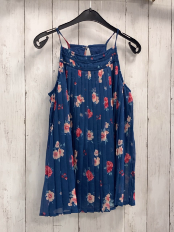 Abercrombie  Sommerbluse  Gr. 158/164  blau crincled Blumen Gr 15/16