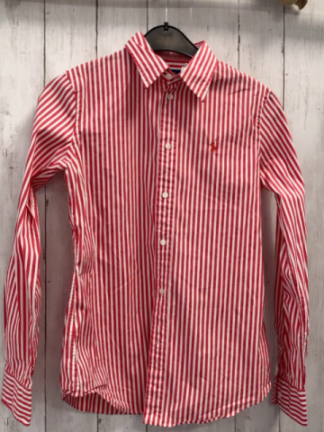 Ralph Lauren  Hemd  Gr. 152  rot weiße Streifen 