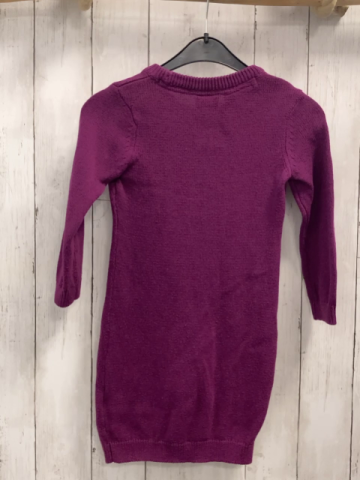   Kleid  Gr. 110  pflaume Strick Einhorn Kristalle mit Pailetten