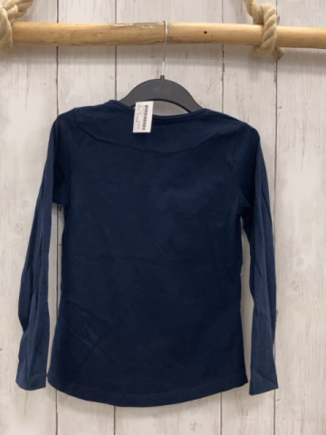 S´Oliver  Langarmshirt  Gr. 116  blau bunte Herzen Schrift 