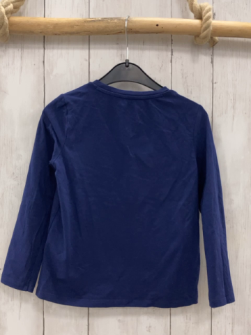 Original Marines  Langarmshirt  Gr. 116  blau weiße Schrift mit Steinen 