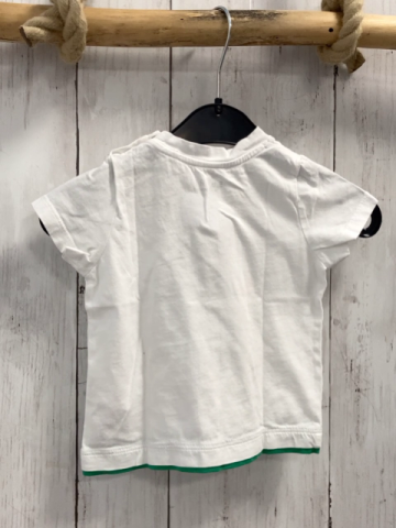 Esprit  T-Shirt Gr. 74  weiß Taucher Fische grüner Saum 