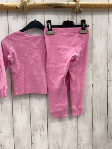 H&M 2tlg Schlafanzug Gr. 92  pink weiße Punkte
