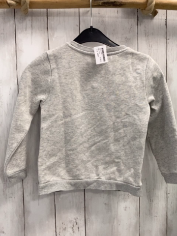 H&M  Pullover  Gr. 110  hellgrau Pailetteneinhorn 