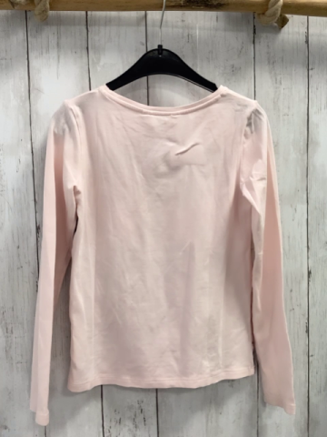 H&M Langarmshirt  Gr. 122/128  rosa katze mit hellroter Bille 