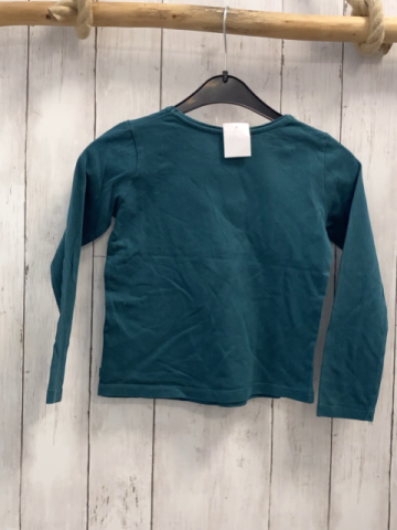 Okaidi Langarmshirt Gr. 116  grün Blätter