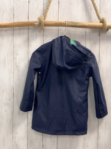  Regenjacke Gr. 116  blau gummiert gefüttert