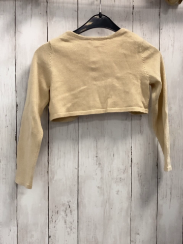 H&M  Strickjacke  Gr. 110/116  beige goldene Glitzerpunkte 