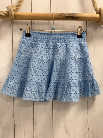 O´Chill  Rock Gr. 122  hellblau Lochstickerei 