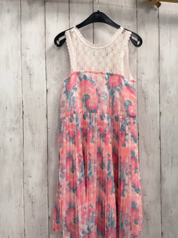 Happy Girls  Kleid  Gr. 134  weiß rosa mint trükis apricot Druck 