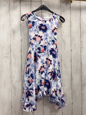 Happy Girls  Kleid  Gr. 134  weiß hellblau blau rosa Blumen 