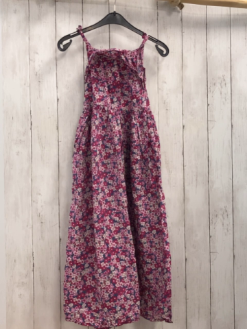 Sergent Major  Kleid  Gr. 122  rosa beere Blüten grau mint weiße Blätter 