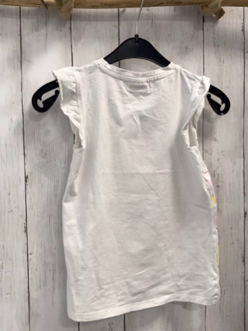 Salt & Pepper  T-Shirt  Gr. 122  weiß Schmetterling mit Glitzer + Pailetten 