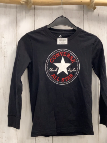 Converse Langarmshirt Gr. 128  schwarz rot weißer Druck