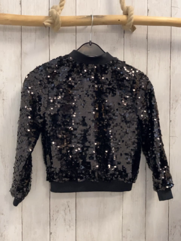 H&M Pailettenjacke Gr. 128  schwarz