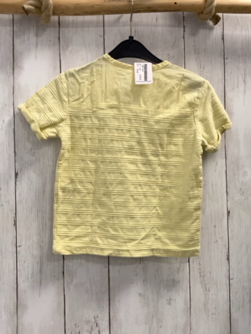 Zara  T-Shirt  Gr. 104  gelb Rippen Brusttasche 