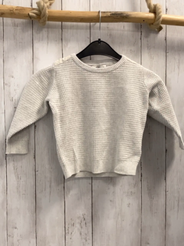   Pullover  Gr. 98  hellgrau Strick Struktur 