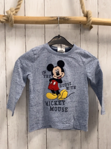   Langarmshirt  Gr. 98  hellblau Micky Mouse 