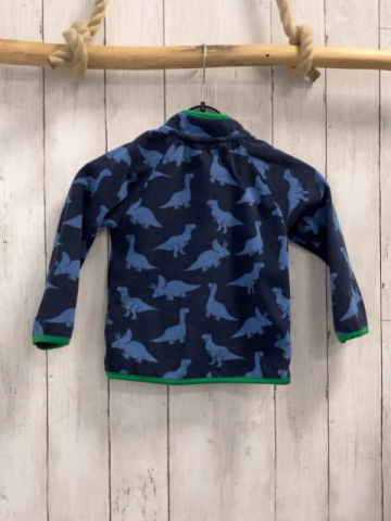   Fleecejacke  Gr. 86  grau hellblaue Dinos grüner Bund 