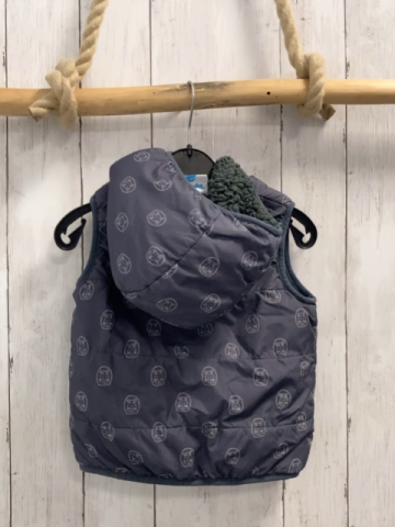   Weste  Gr. 92  grau hellgraue Löwen mais Bund 