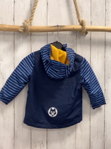   Regenjacke  Gr. 86  blau + hellblaue Streifen mais Fleecefutter 