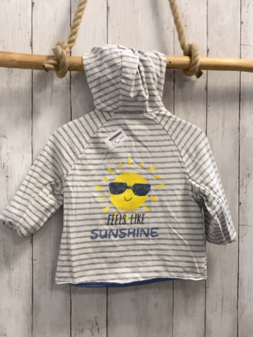 Zara  Wendejacke  Gr. 98  hellblau / weiß graue Streifen 