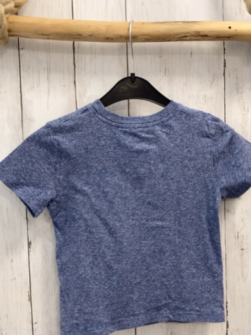 H&M T-Shirt Gr. 98  hellblau meliert Zahl