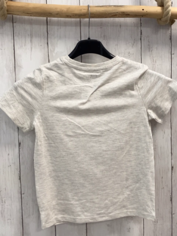  T-Shirt Gr. 122  grau meliert Nashorn und andere Tiere