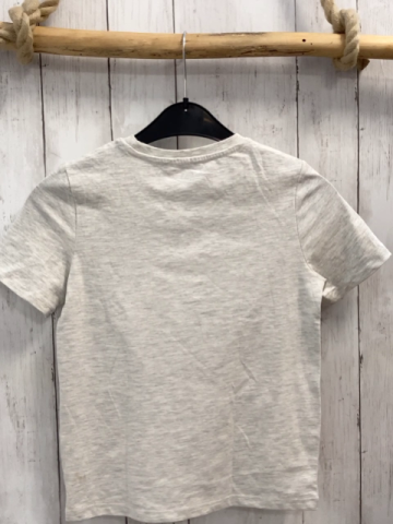 T-Shirt Gr. 134  grau meliert Nashorn und andere Tiere