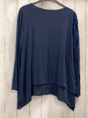 Desigual  Langarmshirt Gr. M  blau mit Blumen 
