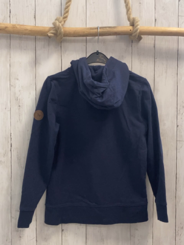  Sweatjacke  Gr. 146/152   blau silber Pferd Kapuze 