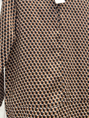 Mango Kleid Gr. XS baun schwarz weiß grau Muster