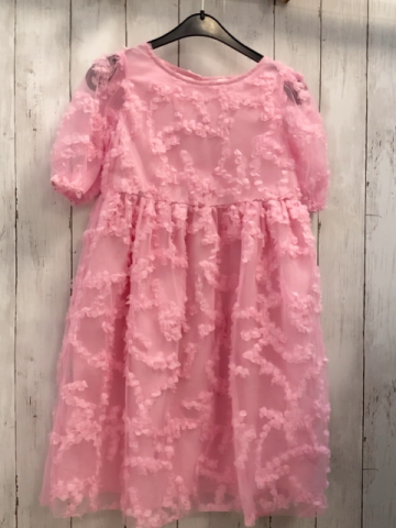 H&M Kleid Gr. 134  pink Tüllüberkleid Rosen