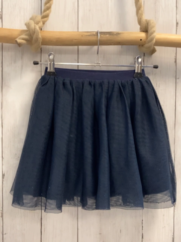 H&M Rock Gr. 110  blau Tüll Glitzer