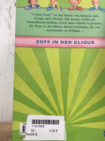   Buch 4 Girls Only Zoff in der Clique 