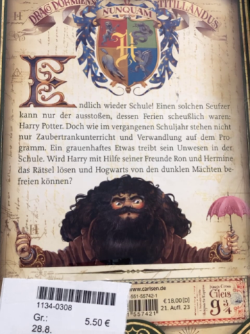   Buch Harry Potter und die Kammer des Schreckens 